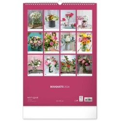 Nástěnný kalendář Kytice 2024, 33 x 46 cm