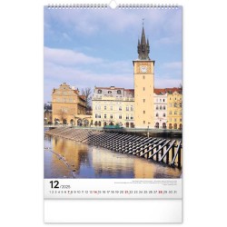 Nástěnný kalendář Praha 2024, 33 x 46 cm