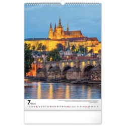 Nástěnný kalendář Praha 2024, 33 x 46 cm