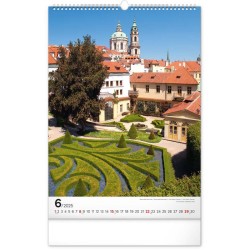 Nástěnný kalendář Praha 2024, 33 x 46 cm