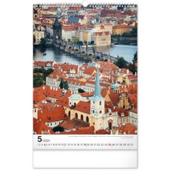 Nástěnný kalendář Praha 2024, 33 x 46 cm