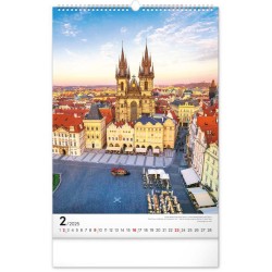 Nástěnný kalendář Praha 2024, 33 x 46 cm