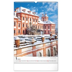 Nástěnný kalendář Praha 2024, 33 x 46 cm