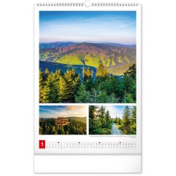 Nástěnný kalendář Má vlast 2024, 33 x 46 cm