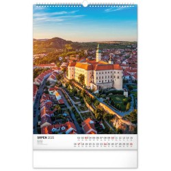 Nástěnný kalendář Hrady a zámky 2024, 33 x 46 cm