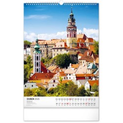 Nástěnný kalendář Hrady a zámky 2024, 33 x 46 cm