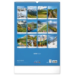 Nástenný kalendár Tatry 2024, 33 x 46 cm