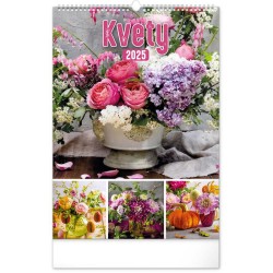 Nástenný kalendár Kvety 2024, 33 x 46 cm