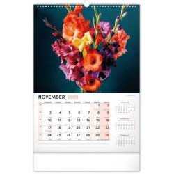 Nástenný kalendár Kvety 2024, 33 x 46 cm