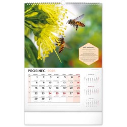 Nástěnný Včelařský kalendář 2024, 33 x 46 cm