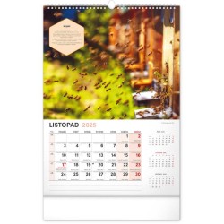 Nástěnný Včelařský kalendář 2024, 33 x 46 cm