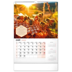 Nástěnný Včelařský kalendář 2024, 33 x 46 cm