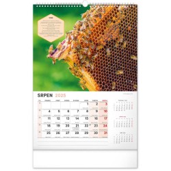 Nástěnný Včelařský kalendář 2024, 33 x 46 cm