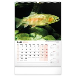 Nástěnný kalendář Rybářský 2024, 33 x 46 cm