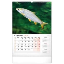 Nástěnný kalendář Rybářský 2024, 33 x 46 cm