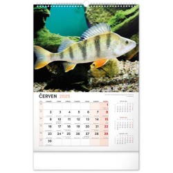 Nástěnný kalendář Rybářský 2024, 33 x 46 cm