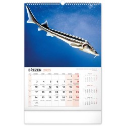 Nástěnný kalendář Rybářský 2024, 33 x 46 cm