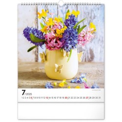 Nástěnný kalendář Květiny 2024, 30 x 34 cm