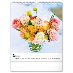 Nástěnný kalendář Květiny 2024, 30 x 34 cm