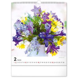 Nástěnný kalendář Květiny 2024, 30 x 34 cm