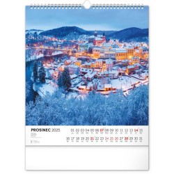 Nástěnný kalendář Česká republika 2024, 30 x 34 cm