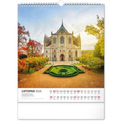 Nástěnný kalendář Česká republika 2024, 30 x 34 cm