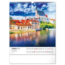 Nástěnný kalendář Česká republika 2024, 30 x 34 cm