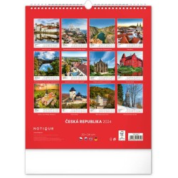 Nástěnný kalendář Česká republika 2024, 30 x 34 cm