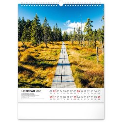 Nástěnný kalendář Toulky českou krajinou 2024, 30 x 34 cm