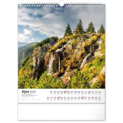 Nástěnný kalendář Toulky českou krajinou 2024, 30 x 34 cm