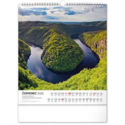 Nástěnný kalendář Toulky českou krajinou 2024, 30 x 34 cm