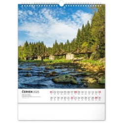 Nástěnný kalendář Toulky českou krajinou 2024, 30 x 34 cm