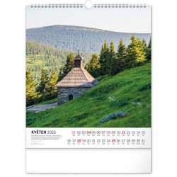 Nástěnný kalendář Toulky českou krajinou 2024, 30 x 34 cm