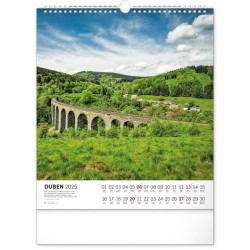 Nástěnný kalendář Toulky českou krajinou 2024, 30 x 34 cm