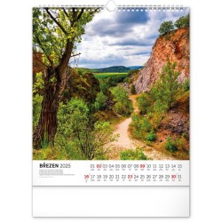 Nástěnný kalendář Toulky českou krajinou 2024, 30 x 34 cm