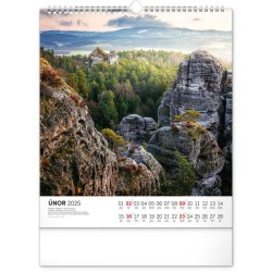 Nástěnný kalendář Toulky českou krajinou 2024, 30 x 34 cm