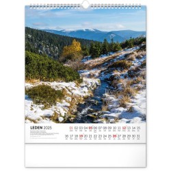 Nástěnný kalendář Toulky českou krajinou 2024, 30 x 34 cm