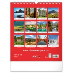 Nástěnný kalendář Toulky českou krajinou 2024, 30 x 34 cm