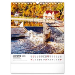 Nástěnný kalendář Vodní království 2024, 30 x 34 cm