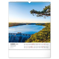 Nástěnný kalendář Vodní království 2024, 30 x 34 cm