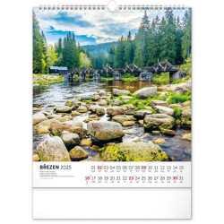 Nástěnný kalendář Vodní království 2024, 30 x 34 cm