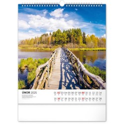 Nástěnný kalendář Vodní království 2024, 30 x 34 cm