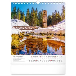 Nástěnný kalendář Vodní království 2024, 30 x 34 cm