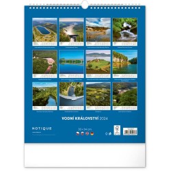 Nástěnný kalendář Vodní království 2024, 30 x 34 cm