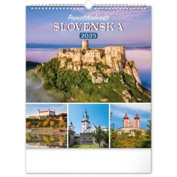 Nástenný kalendár Pamätihodnosti Slovenska 2024, 30 x 34 cm
