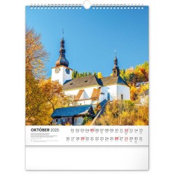 Nástenný kalendár Pamätihodnosti Slovenska 2024, 30 x 34 cm