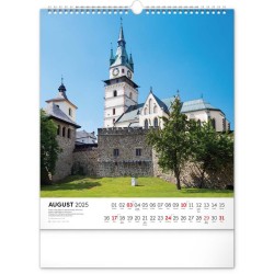 Nástenný kalendár Pamätihodnosti Slovenska 2024, 30 x 34 cm