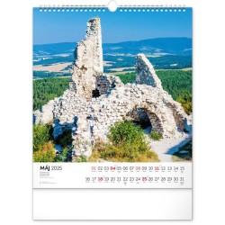 Nástenný kalendár Pamätihodnosti Slovenska 2024, 30 x 34 cm