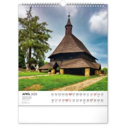 Nástenný kalendár Pamätihodnosti Slovenska 2024, 30 x 34 cm