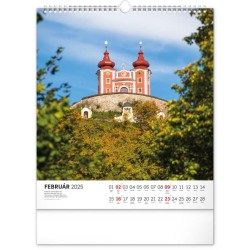 Nástenný kalendár Pamätihodnosti Slovenska 2024, 30 x 34 cm